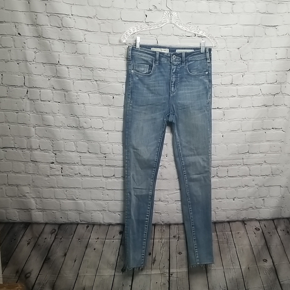 Pilcro Anthropologie Women's Size 26 Ultra High Rise Skinny Denim Jeans EUC
